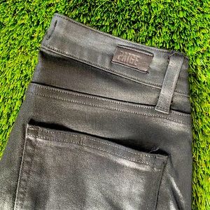 Paige coated black hoxton ankle jeans size 26.